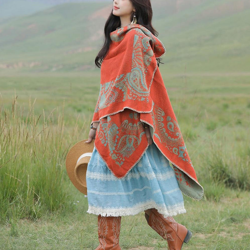 Mantón tibetano de piedras de Buddha Stones , patrón Simple, bufanda de viaje acogedora para invierno - image 6