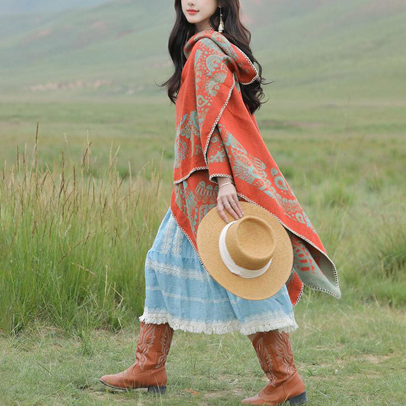 Mantón tibetano de piedras de Buddha Stones , patrón Simple, bufanda de viaje acogedora para invierno - image 7