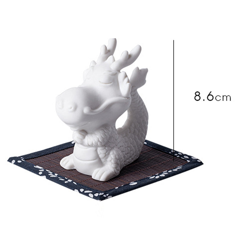 Buddha Stones, año del dragón, suerte, porcelana blanca, cerámica, té, mascota, decoración del hogar - image 9