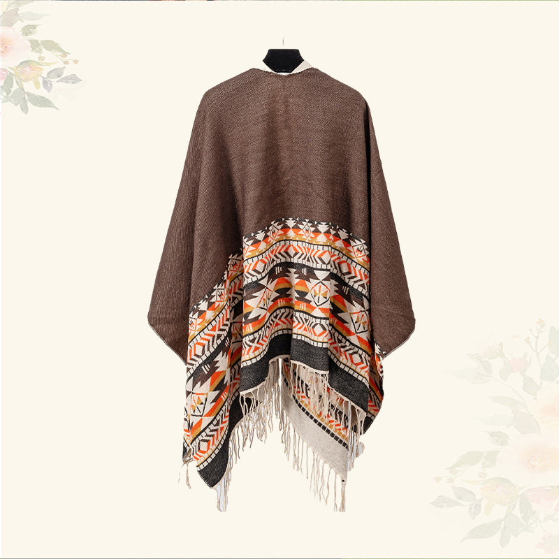 Mantón tibetano de Buddha Stones, geometría colorida, bufanda de viaje acogedora para invierno - image 12