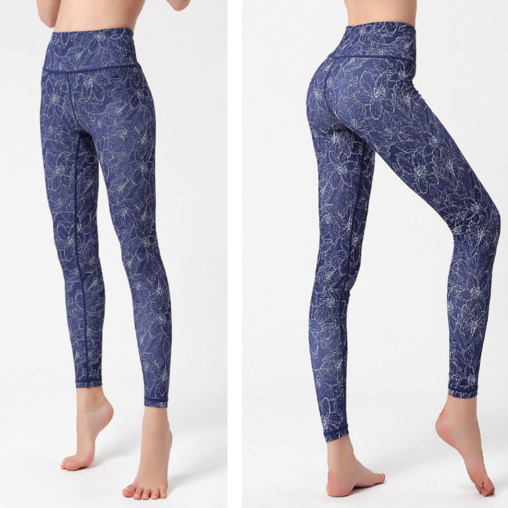 Buddha Stones Flores Hojas Pájaros Pantalones Deportes Fitness Yoga Leggings Mujer Yoga Pantalones - image 17