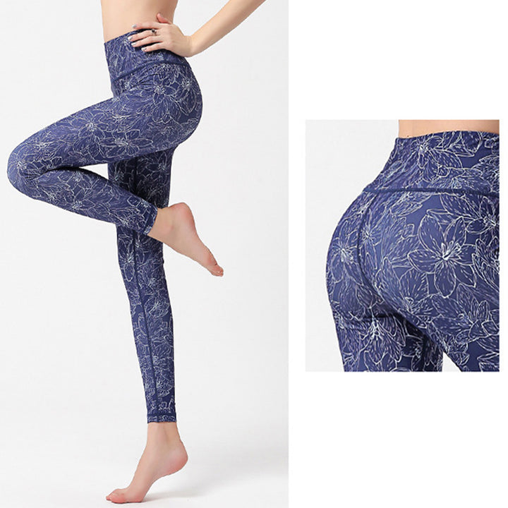 Buddha Stones Flores Hojas Pájaros Pantalones Deportes Fitness Yoga Leggings Mujer Yoga Pantalones - image 18