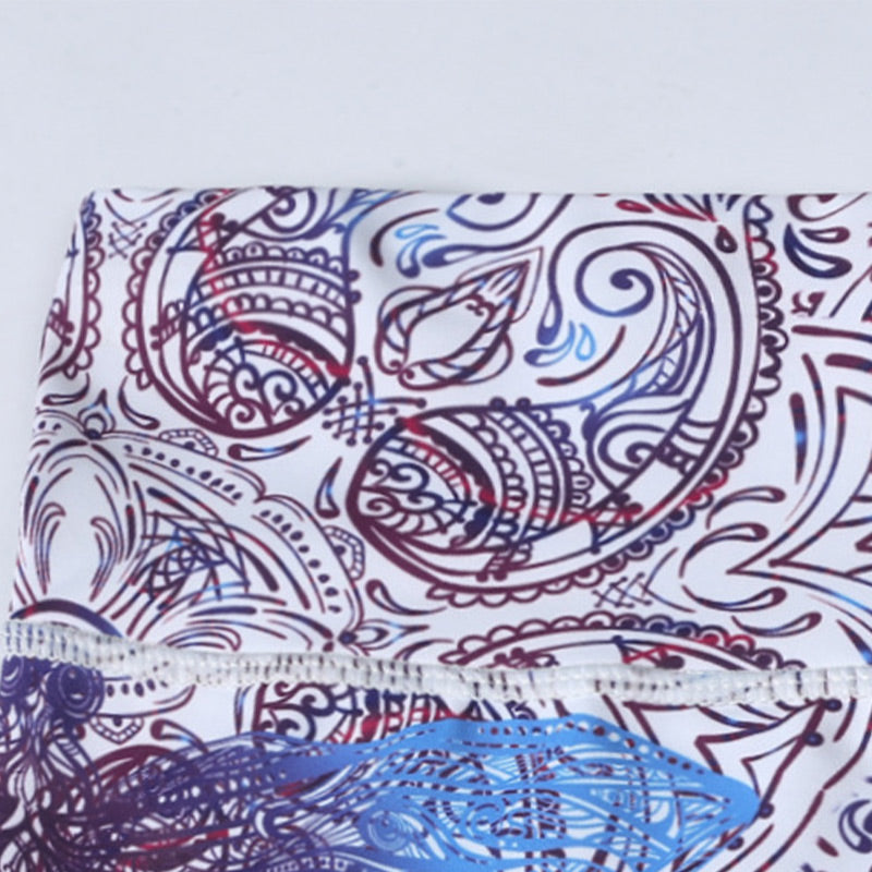 Buddha Stones Flores Hojas Pájaros Pantalones Deportes Fitness Yoga Leggings Mujer Yoga Pantalones - image 11