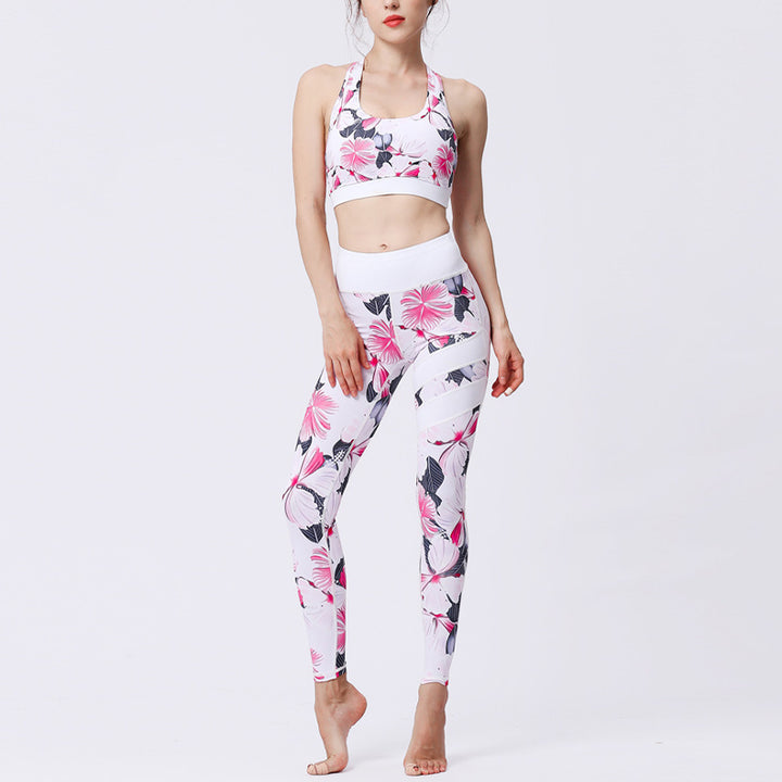 Buddha Stones 2 piezas girasol flores hojas top pantalones deportes fitness yoga mujeres yoga conjuntos - image 46