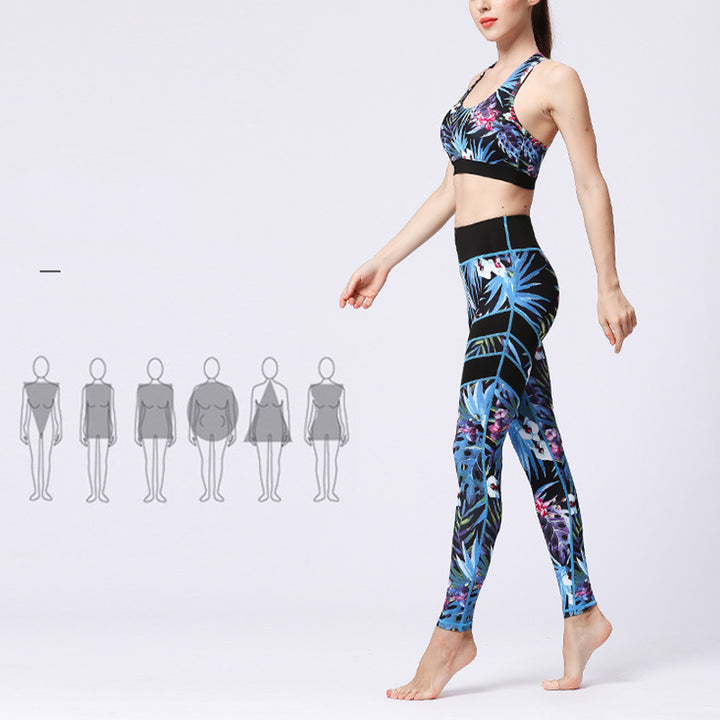 Buddha Stones 2 piezas girasol flores hojas top pantalones deportes fitness yoga mujeres yoga conjuntos - image 37