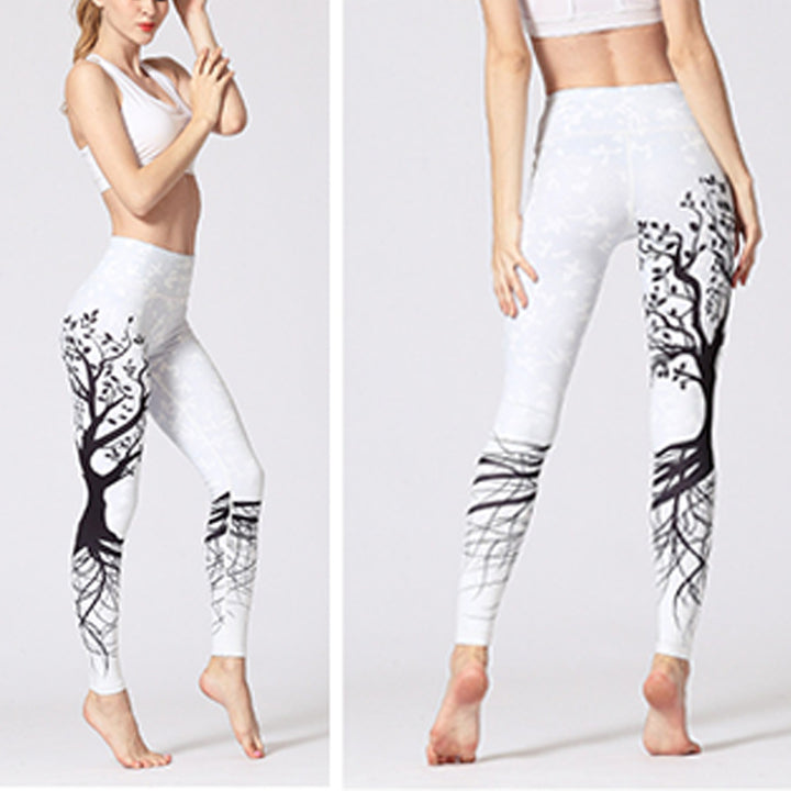 Buddha Stones Lines Weeds Sakura Flowers Black Tree Pantalones Deportes Fitness Yoga Leggings Pantalones de yoga para mujer - image 31