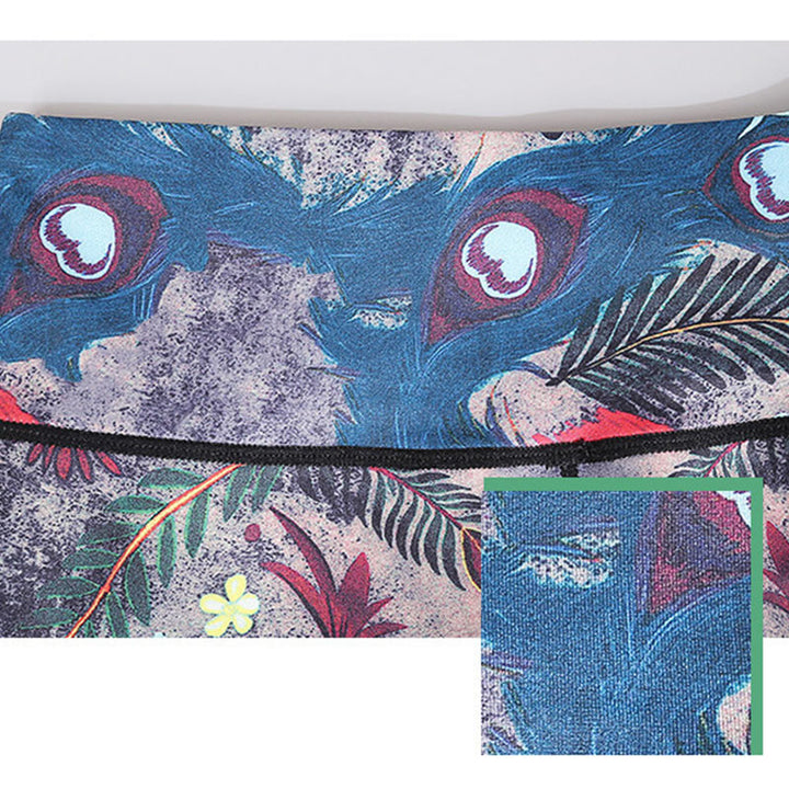 Pantalones de plumas de pavo real rojo y azul con piedras de Buddha Stones, mallas deportivas para Yoga, pantalones de Yoga para mujer - image 13