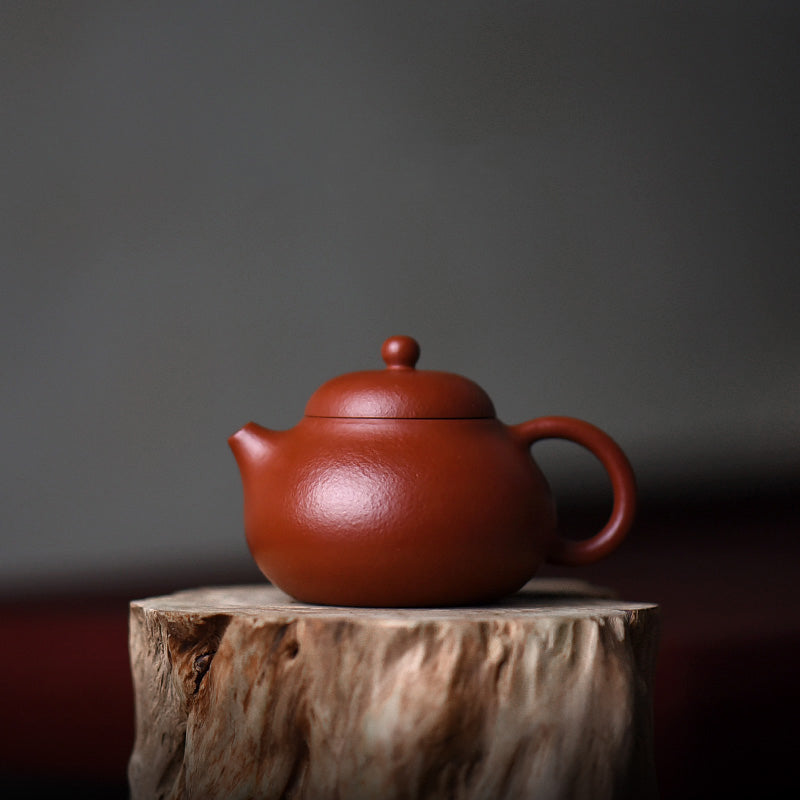 Tetera de kungfú de arcilla púrpura marrón Wen Dan hecha a mano con Buddha Stones Yixing - Grande 14 cm x 5,3 cm x 210 ml - image 0