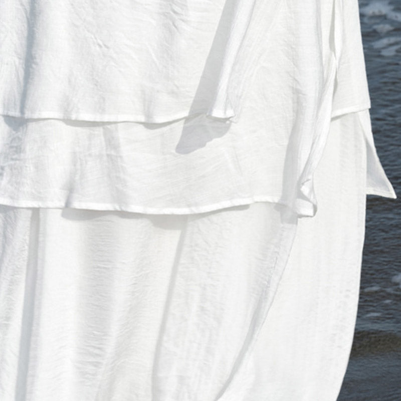 Buddha Stones 2 piezas blanco Tai Chi meditación Yoga Zen algodón ropa de lino Top pantalones conjunto de mujer - image 8