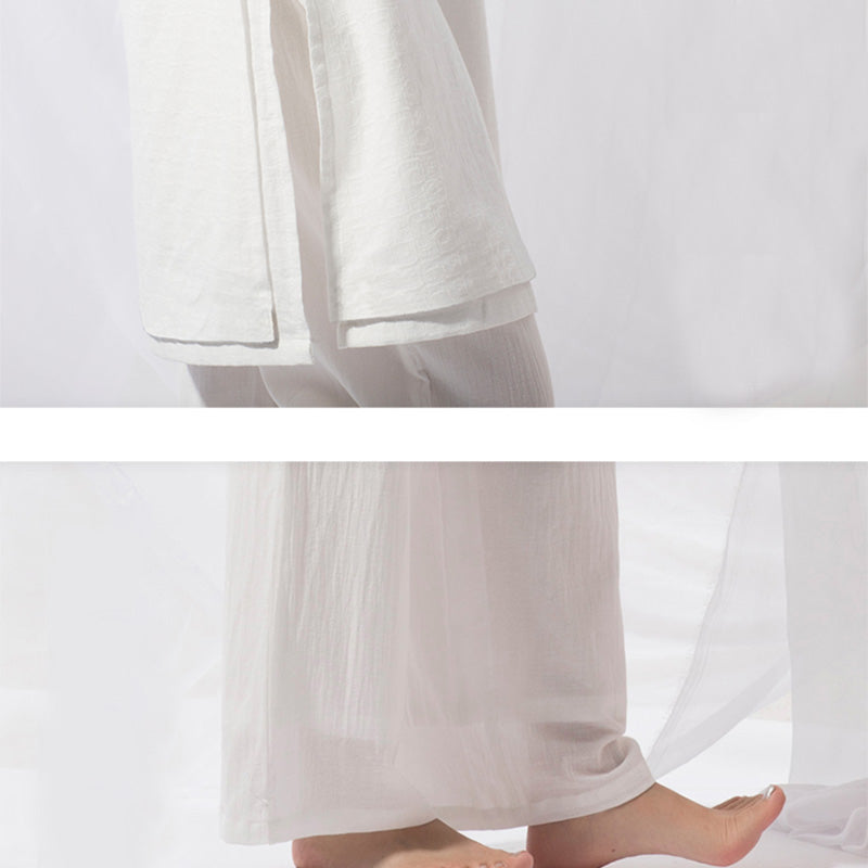 Buddha Stones 2 uds Tai Chi meditación Yoga ropa de algodón Top pantalones conjunto de mujer - image 8