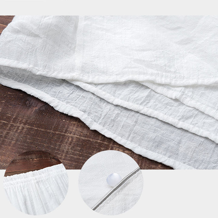 Conjunto de 2 piezas de pantalones blancos con diseño simple de Buddha Stones para meditación, yoga, zen y tai chi para mujer - image 6