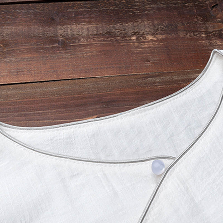 Conjunto de 2 piezas de pantalones blancos con diseño simple de Buddha Stones para meditación, yoga, zen y tai chi para mujer - image 8