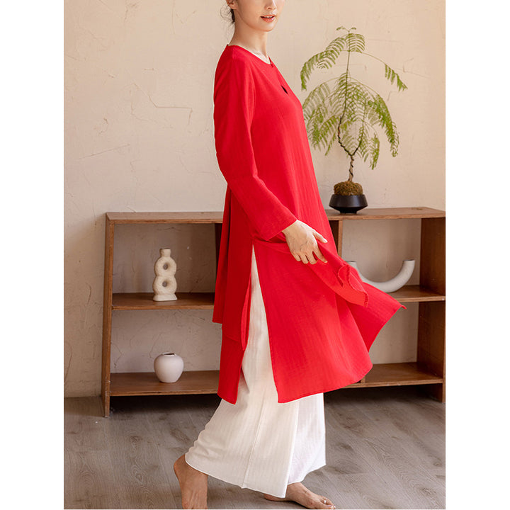 Conjunto de 2 piezas de Buddha Stones, diseño Simple, Tai Chi, meditación, Yoga, ropa, pantalones superiores, conjunto para mujer