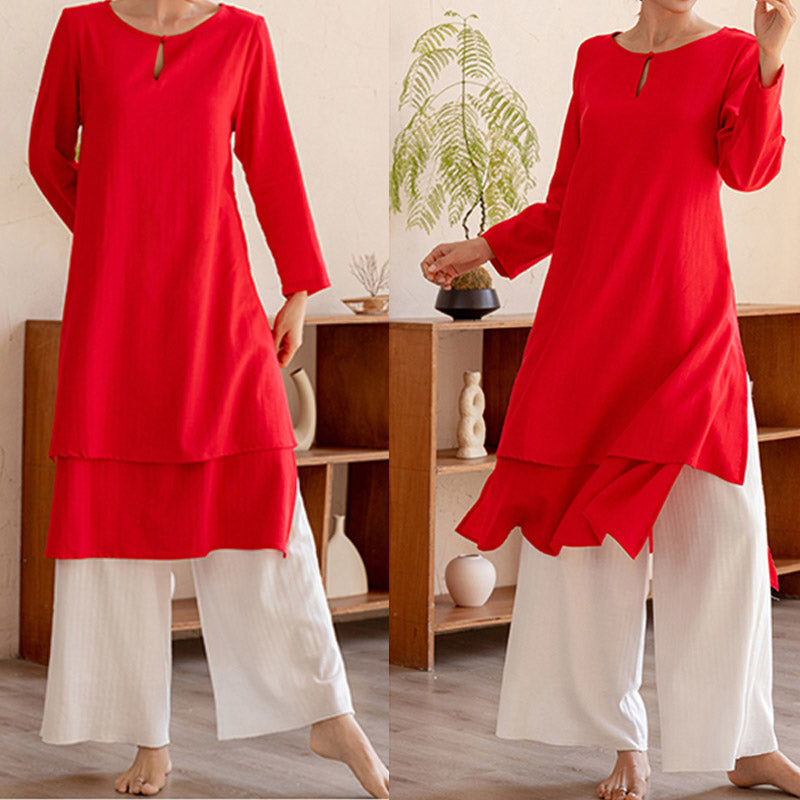 Conjunto de 2 piezas de Buddha Stones, diseño Simple, Tai Chi, meditación, Yoga, ropa, pantalones superiores, conjunto para mujer