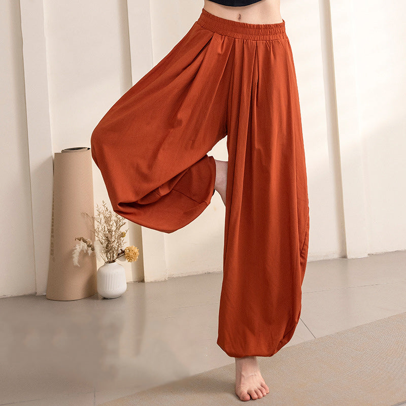 Pantalones de yoga con Buddha Stones, diseño simple, deportivos, fitness, yoga, para mujer - Pantalones rojos - US12，UK/AU16，EU44 (XL) - image 0