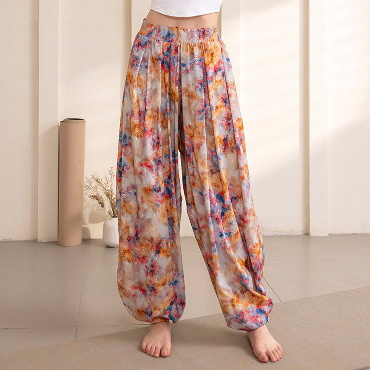 Pantalones de yoga con Buddha Stones, diseño simple, deportivos, fitness, yoga, para mujer - Pantalones naranjas - US12，UK/AU16，EU44 (XL) - image 5