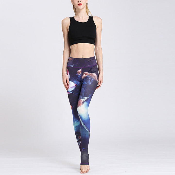 Pantalones de diseño con estampado de flores de loto y Buddha Stones, mallas deportivas para Yoga y Fitness, pantalones de Yoga para mujer - image 23