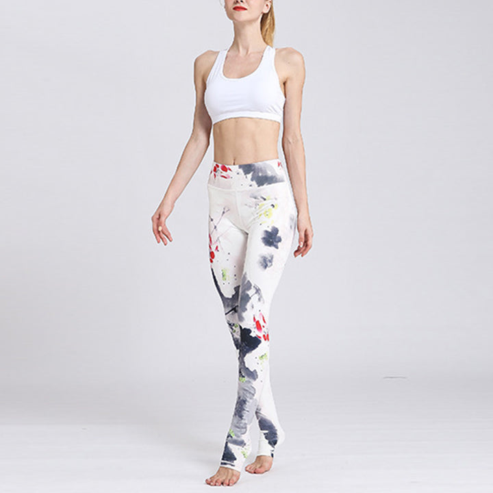 Pantalones de diseño con estampado de flores de loto y Buddha Stones, mallas deportivas para Yoga y Fitness, pantalones de Yoga para mujer - image 32
