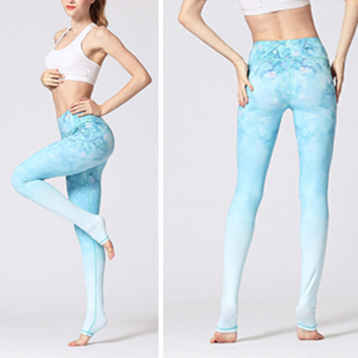 Pantalones de diseño con estampado Floral de flor de loto con Buddha Stones, mallas deportivas para Yoga y Fitness, pantalones de Yoga para mujer - image 16