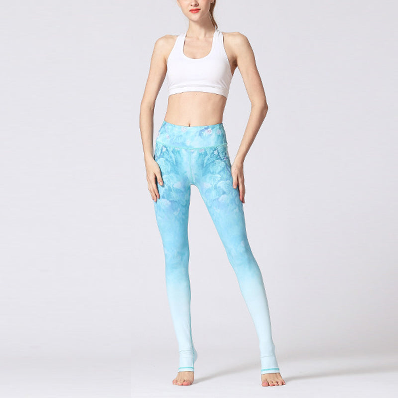 Pantalones deportivos con estampado floral de flores de loto y Buddha Stones, leggings de yoga para mujer. - image 14