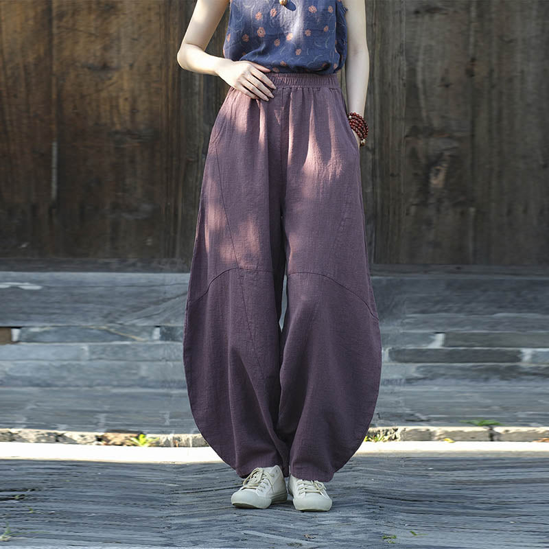 Pantalones con Buddha Stones, pantalones harem holgados para yoga zen y tai chi para mujer. - image 5