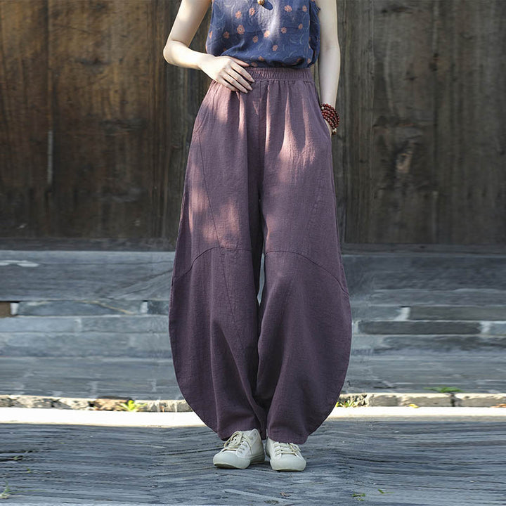 Pantalones con Buddha Stones, pantalones harem holgados para yoga zen y tai chi para mujer. - image 5
