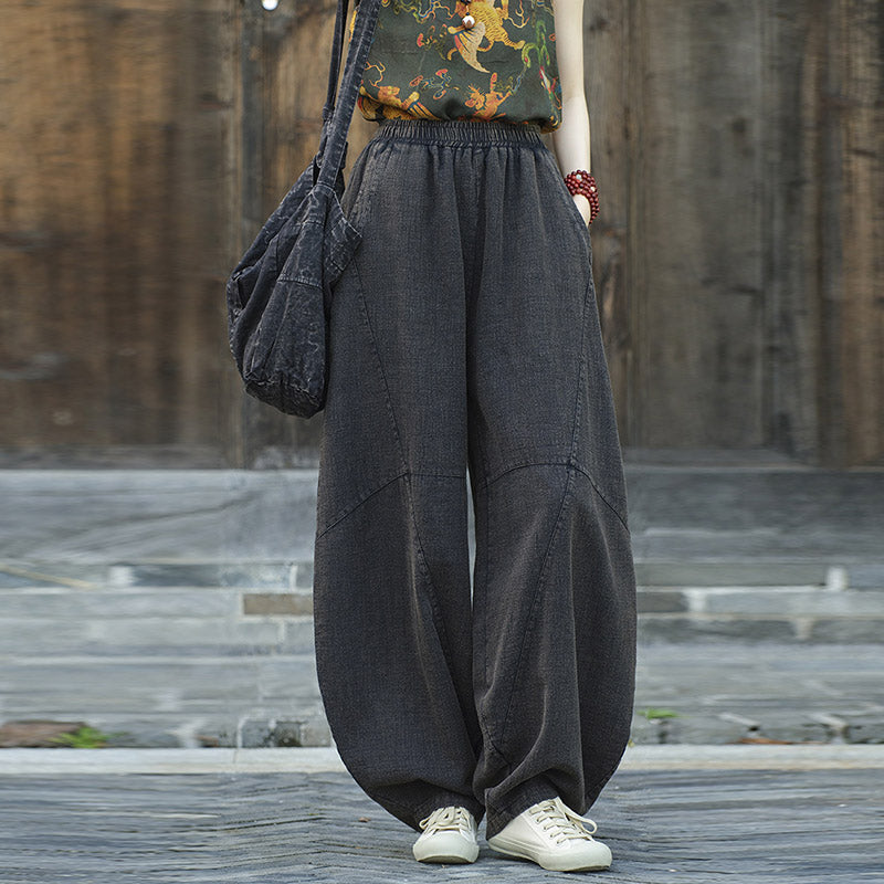 Pantalones con Buddha Stones, pantalones harem holgados para yoga zen y tai chi para mujer. - image 31