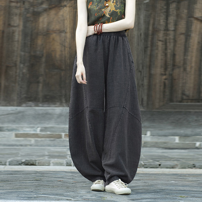 Pantalones con Buddha Stones, pantalones harem holgados para yoga zen y tai chi para mujer. - image 21