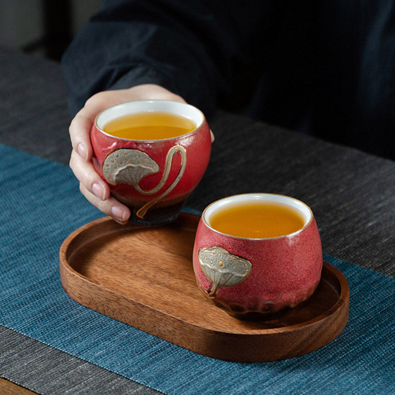 Taza de té de Kung Fu con Buddha Stones , vaina de loto grabada - image 11