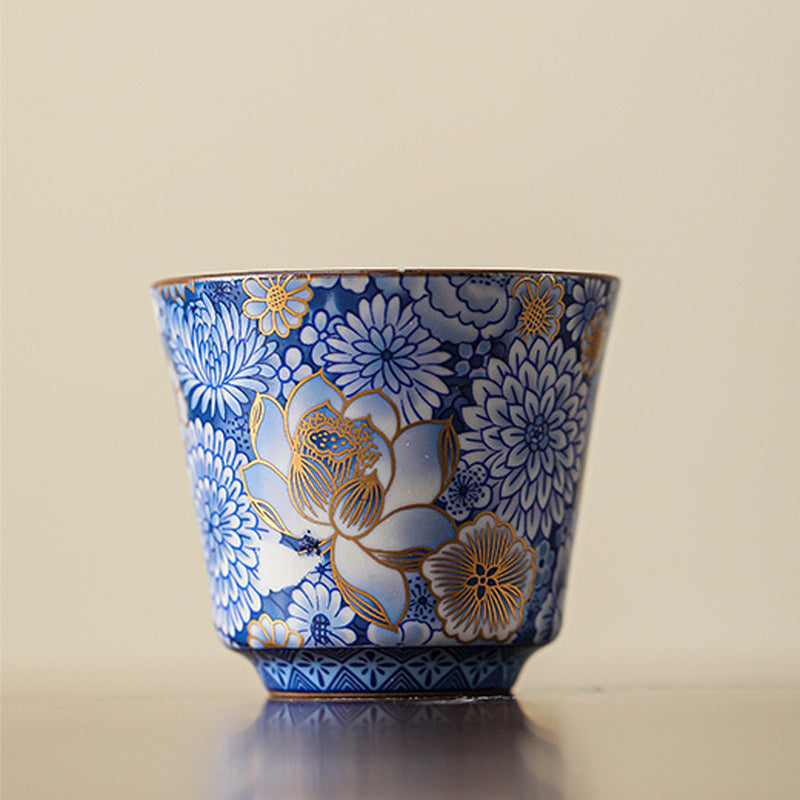 Buddha Stones, loto, crisantemo, flor de ciruelo, taza de té, taza de té de Kung Fu, tetera
