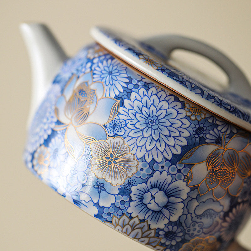 Buddha Stones, loto, crisantemo, flor de ciruelo, taza de té, taza de té de Kung Fu, tetera