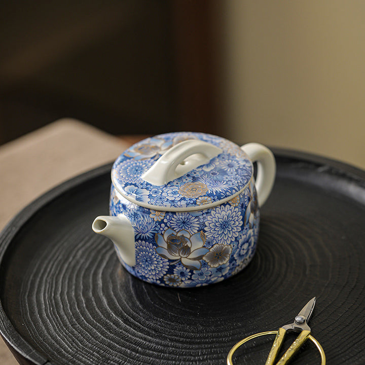 Buddha Stones, loto, crisantemo, flor de ciruelo, taza de té, taza de té de Kung Fu, tetera