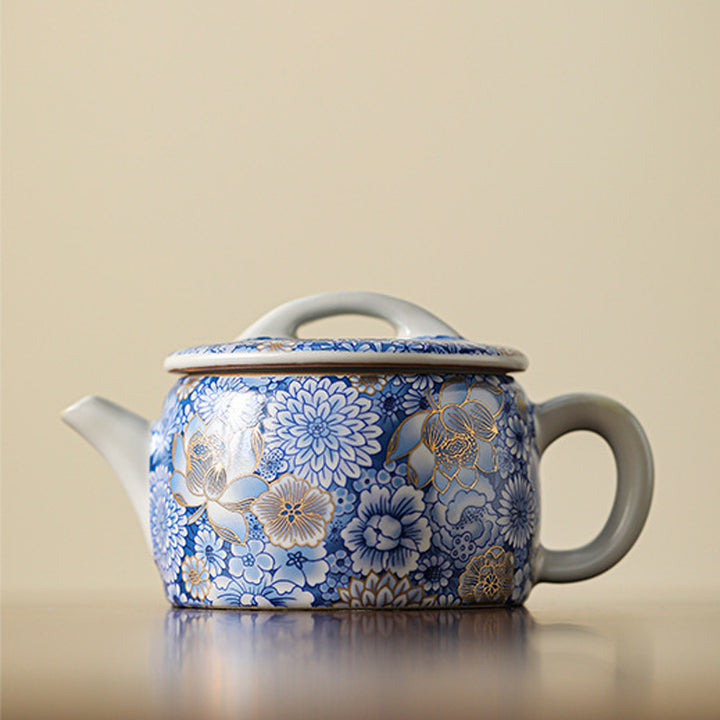 Buddha Stones, loto, crisantemo, flor de ciruelo, taza de té, taza de té de Kung Fu, tetera