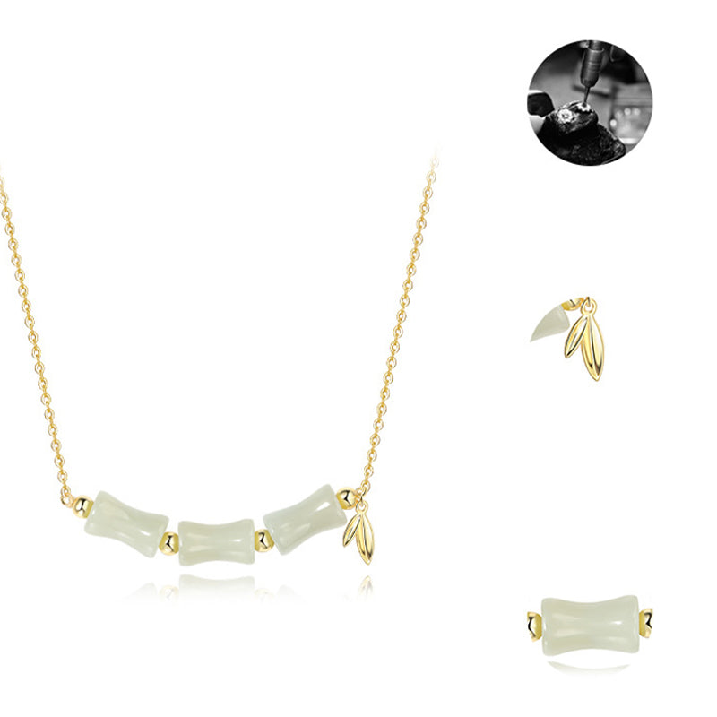 Pulsera con colgante de plata de ley 925 con Buddha Stones , jade hetiano, bambú Fu, personaje de prosperidad - image 10