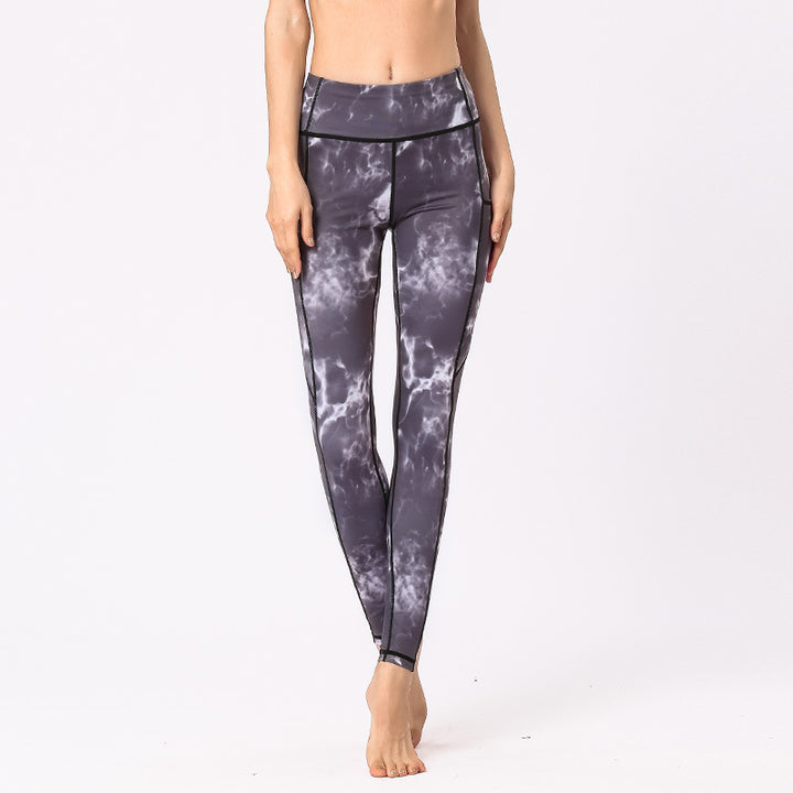 Pantalones con estampado colorido de Buddha Stones, mallas deportivas para ejercicio, pantalones de Yoga para mujer - Blanco y negro - US8-10, UK/AU12-14, EU40-42 (XL) - image 5