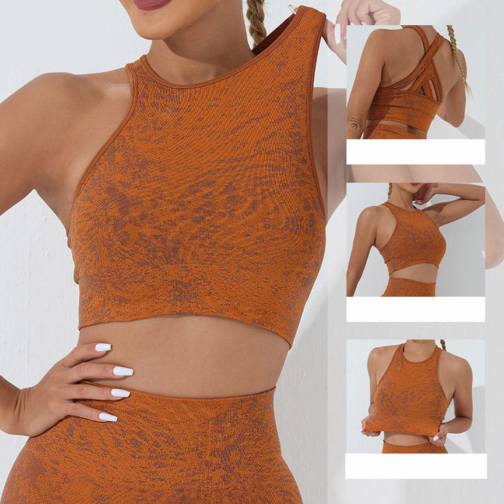 Buddha Stones 2 piezas sin costuras fitness crop tank top pantalones deportes gimnasio trajes mujeres yoga conjuntos - image 17