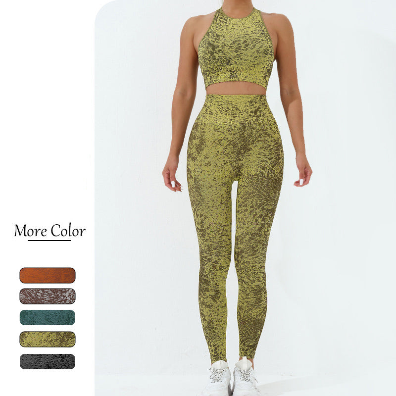 Buddha Stones 2 piezas sin costuras fitness crop tank top pantalones deportes gimnasio trajes mujeres yoga conjuntos