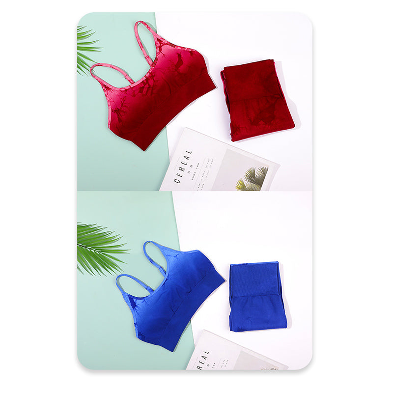 Buddha Stones 2 piezas simple Tie Dye Print Crop Tank Top cintura alta pantalones deportes gimnasio trajes mujeres yoga conjuntos - image 18