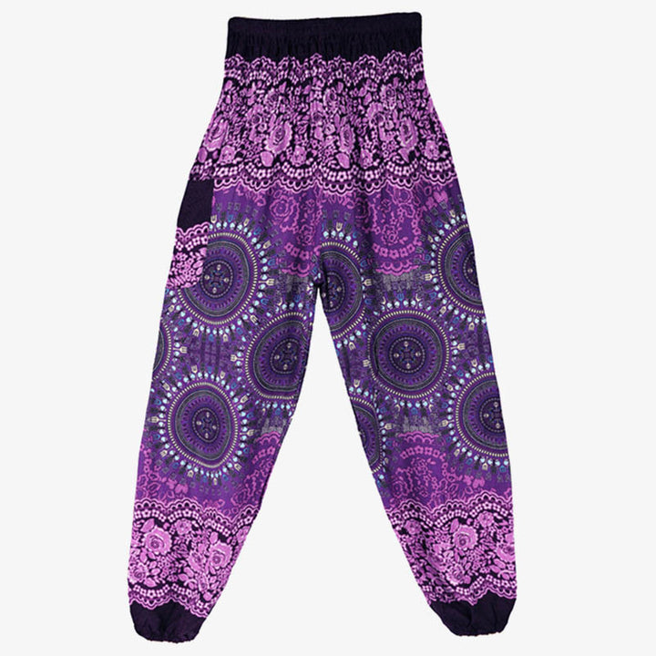 Buddha Stones Boho Pantalones Harem Sueltos Pantalones de Yoga para Mujer - image 4