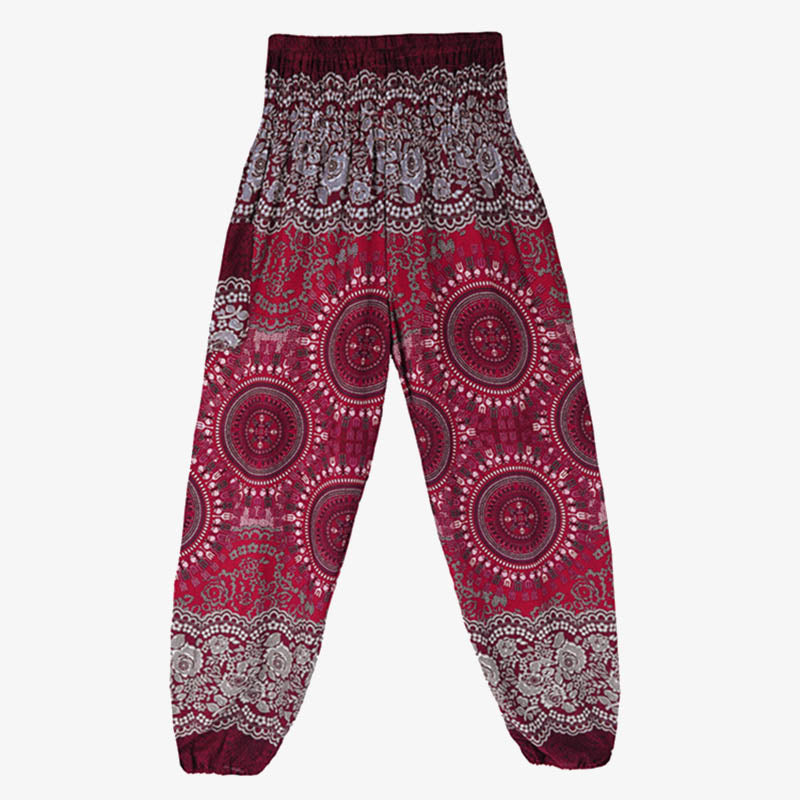 Buddha Stones Boho Pantalones Harem Sueltos Pantalones de Yoga para Mujer - image 26