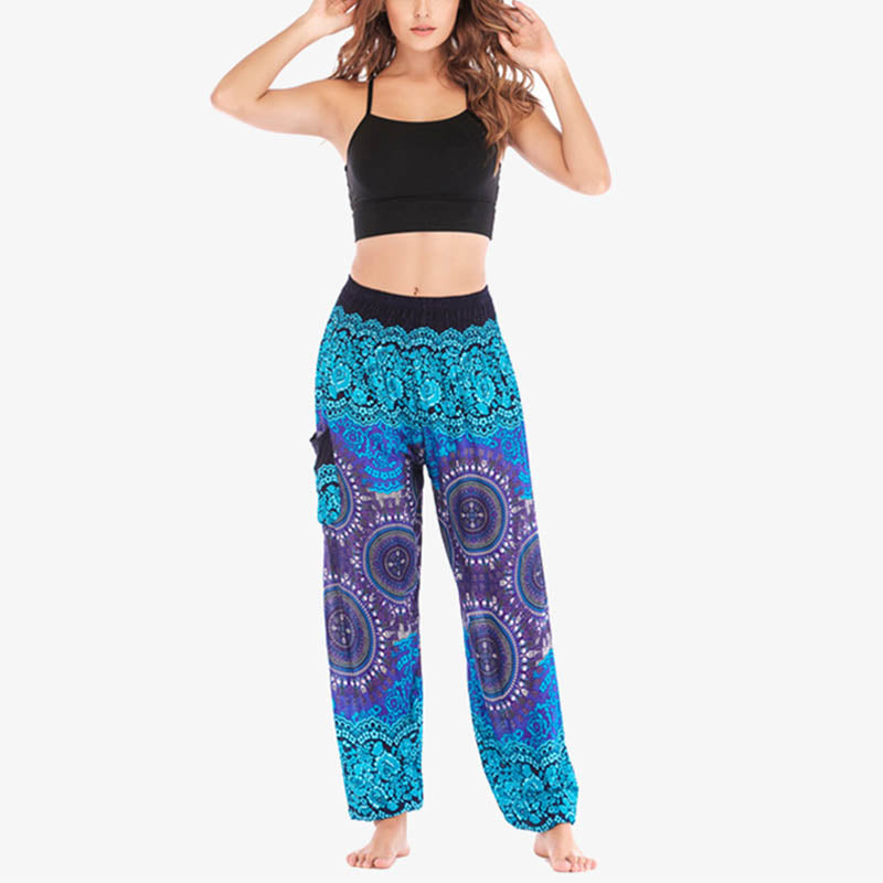 Buddha Stones Boho Pantalones Harem Sueltos Pantalones de Yoga para Mujer - image 14