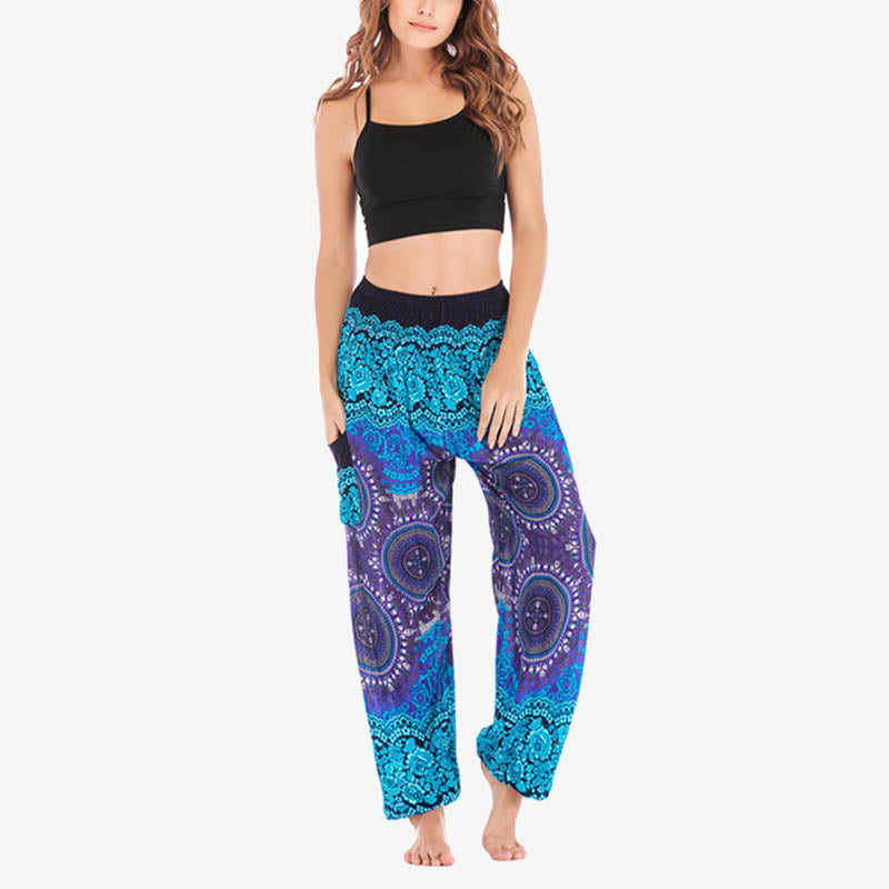 Buddha Stones Boho Pantalones Harem Sueltos Pantalones de Yoga para Mujer - image 15