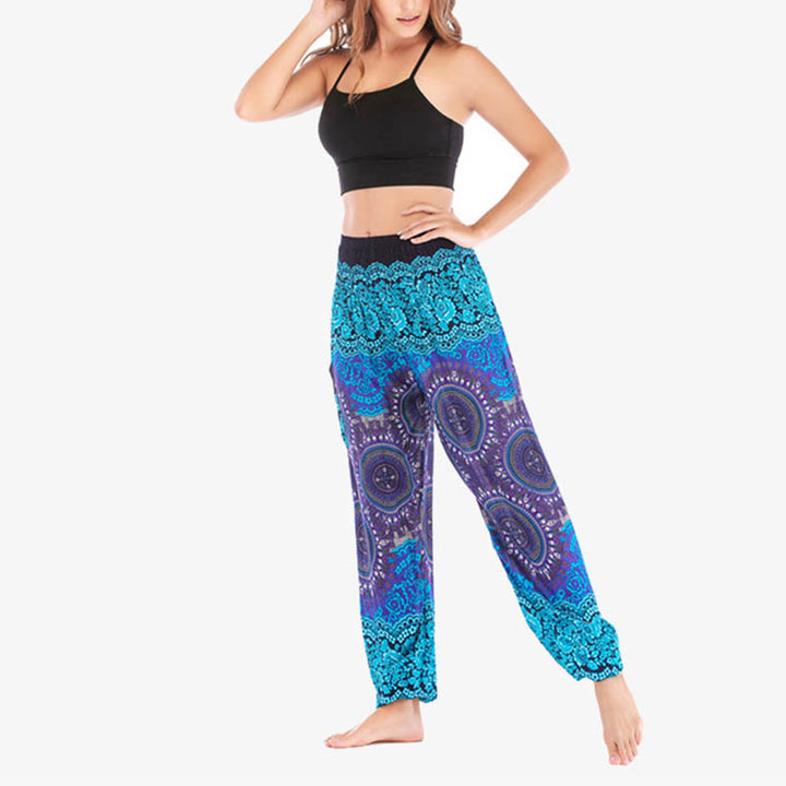 Buddha Stones Boho Pantalones Harem Sueltos Pantalones de Yoga para Mujer - image 20