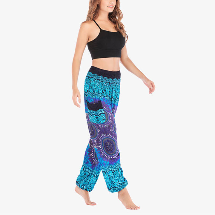 Buddha Stones Boho Pantalones Harem Sueltos Pantalones de Yoga para Mujer - image 18