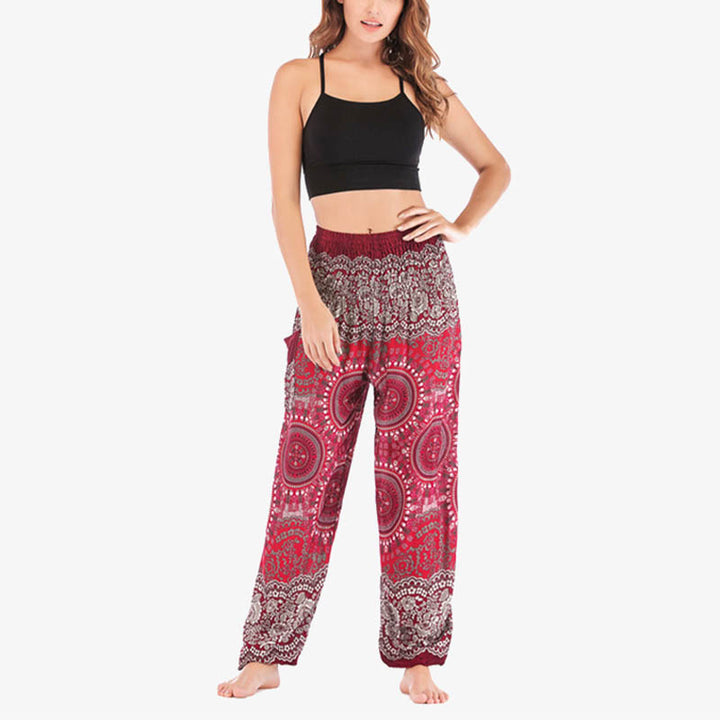 Buddha Stones Boho Pantalones Harem Sueltos Pantalones de Yoga para Mujer - image 27