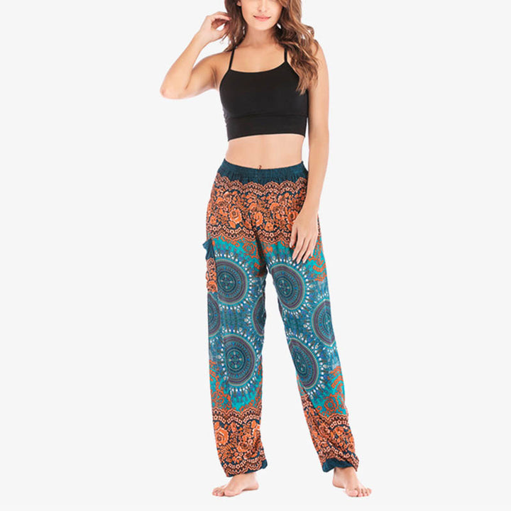 Buddha Stones Boho Pantalones Harem Sueltos Pantalones de Yoga para Mujer - image 36