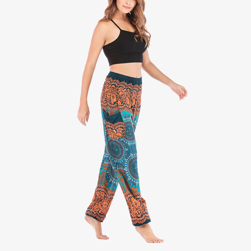 Buddha Stones Boho Pantalones Harem Sueltos Pantalones de Yoga para Mujer - image 38