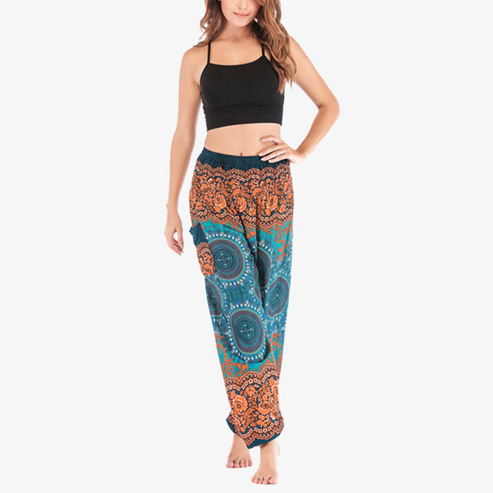 Buddha Stones Boho Pantalones Harem Sueltos Pantalones de Yoga para Mujer - image 41