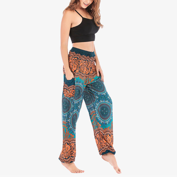 Buddha Stones Boho Pantalones Harem Sueltos Pantalones de Yoga para Mujer - image 39