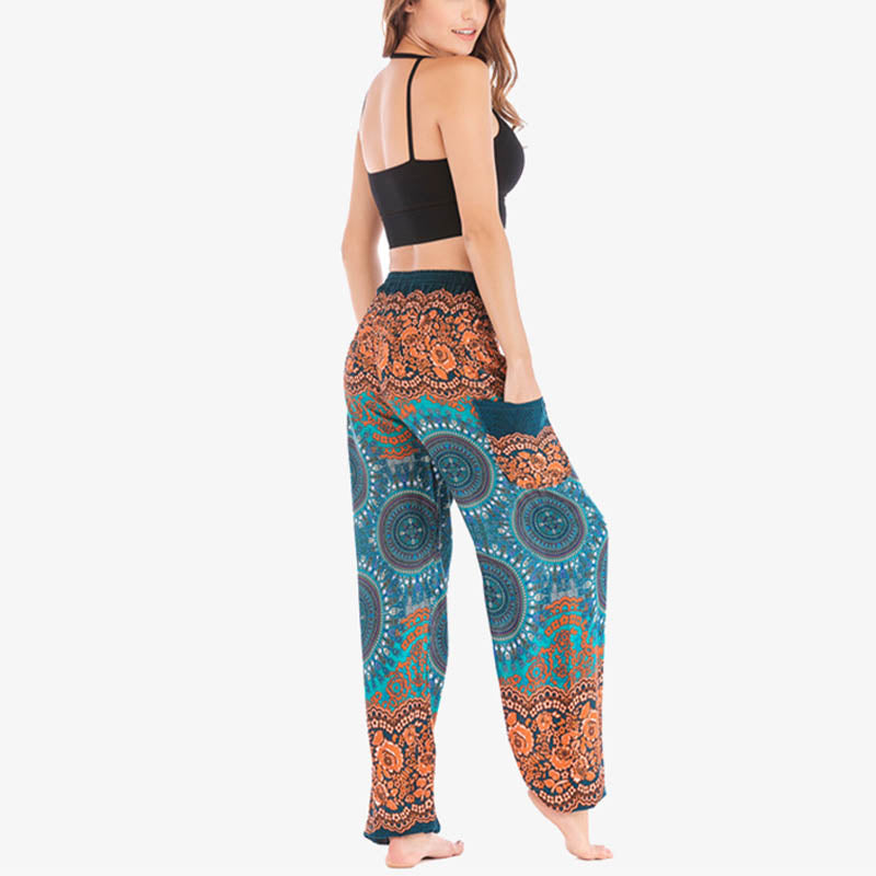 Buddha Stones Boho Pantalones Harem Sueltos Pantalones de Yoga para Mujer - image 41